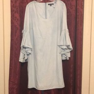 Sharagano Dresses - Sharagano light blue dress with bell sleeves Sharagano Dresses - Sharagano light blue dress with bell sleeves